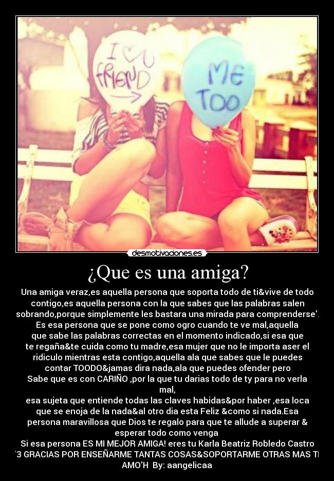 ¿Que es una amiga? -