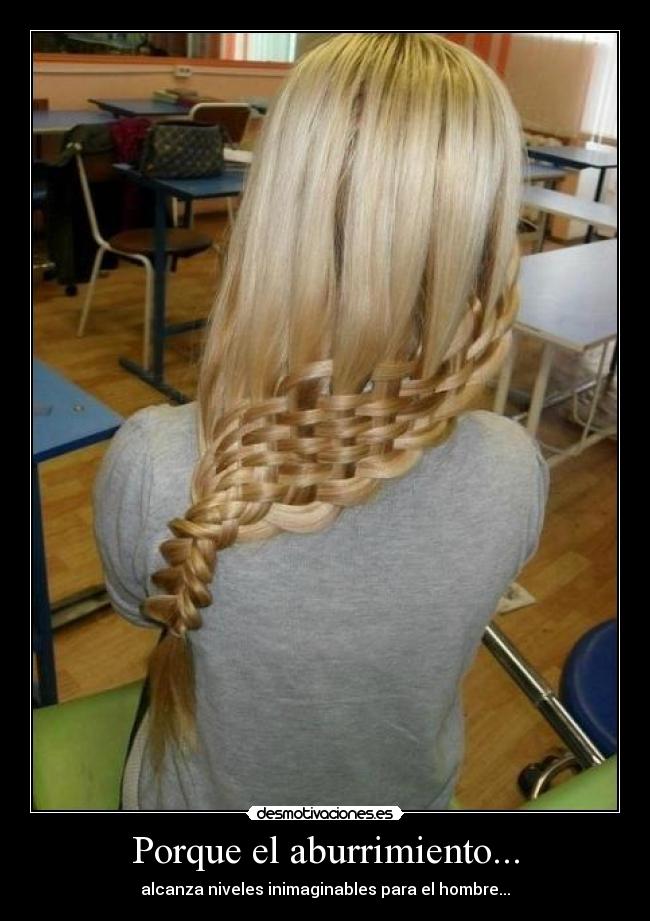 carteles aburrimiento ocio trenza pelo desmotivaciones