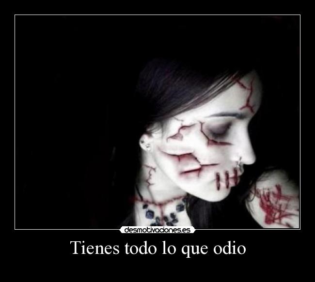 Tienes todo lo que odio -