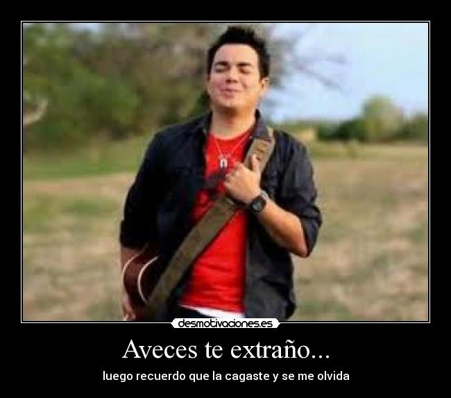 Aveces te extraño... - luego recuerdo que la cagaste y se me olvida
