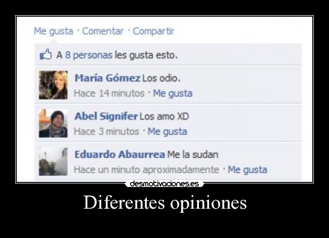 Diferentes opiniones - 