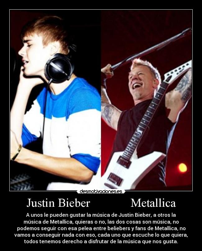 Justin Bieber Metallica -