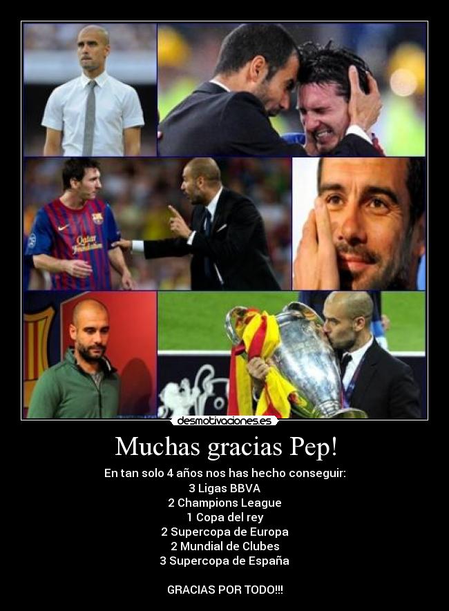 Muchas gracias Pep! - 