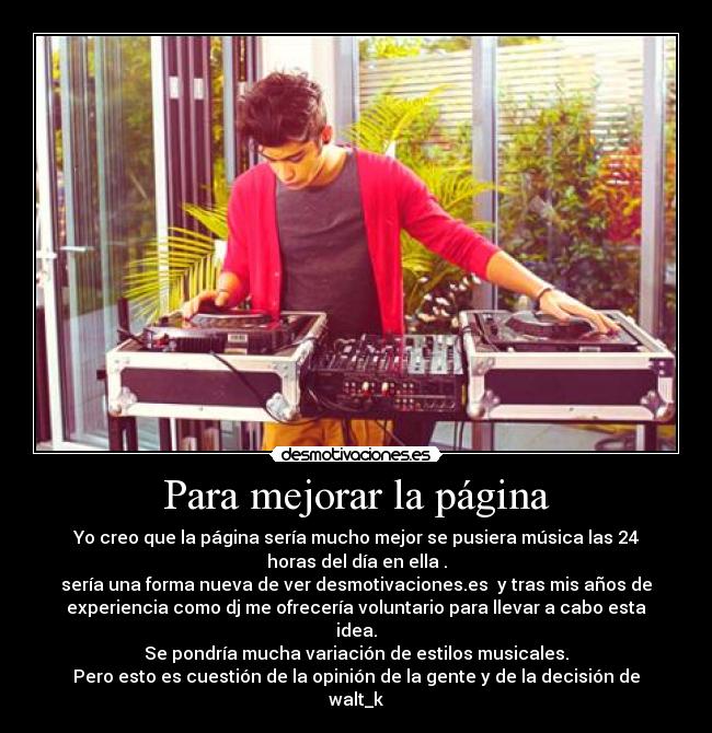 Para mejorar la página - 