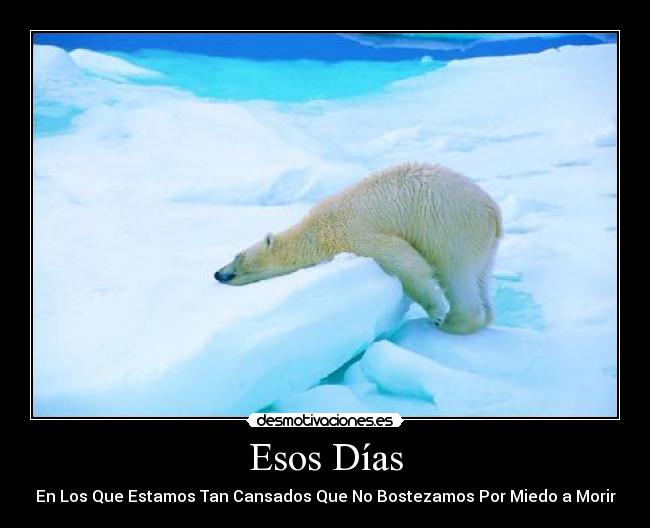 Esos Días - En Los Que Estamos Tan Cansados Que No Bostezamos Por Miedo a Morir