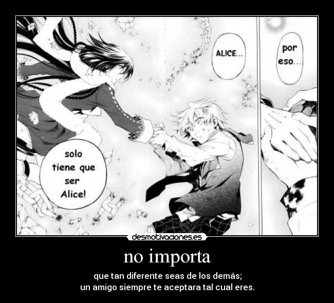 carteles amigos anime pandora hearts desmotivaciones
