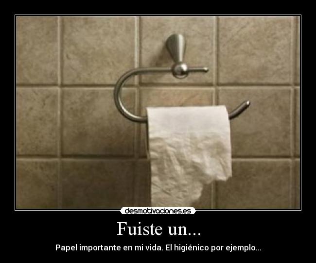 carteles papel higienico por ejemplo fuiste desmotivaciones