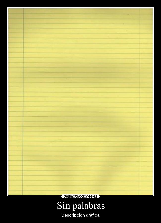 Sin palabras - Descripción gráfica