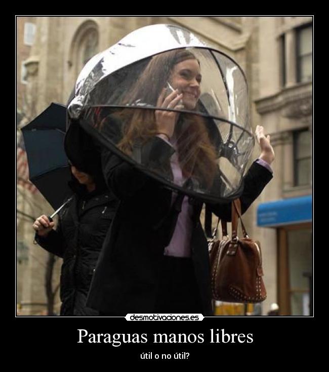 Paraguas manos libres - útil o no útil?