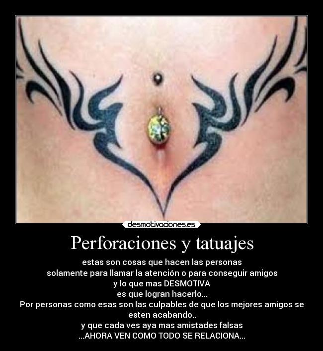 Perforaciones y tatuajes -