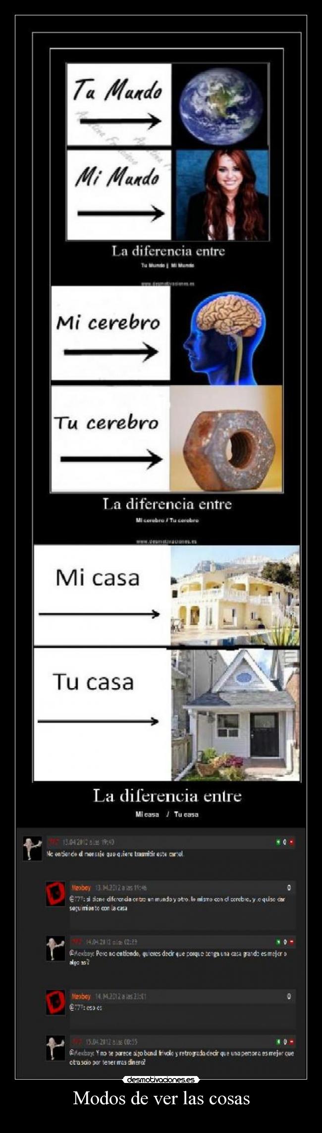 carteles diferencia entre casa casa desmotivaciones