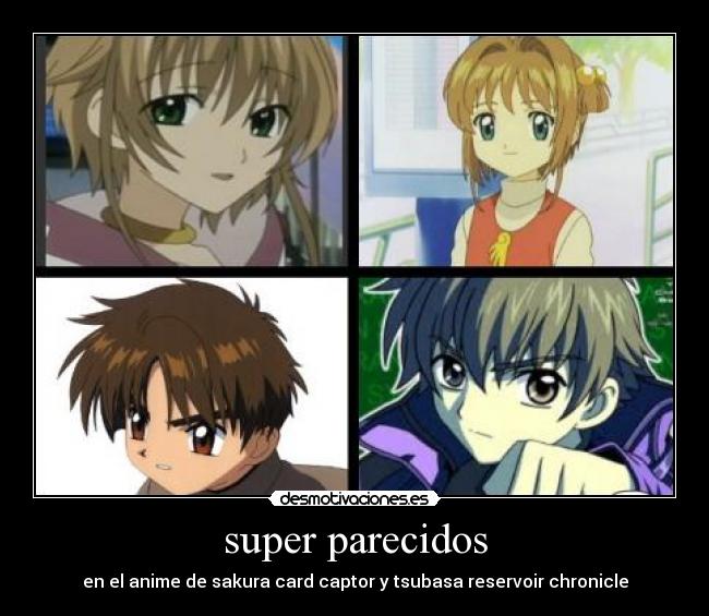 super parecidos - en el anime de sakura card captor y tsubasa reservoir chronicle