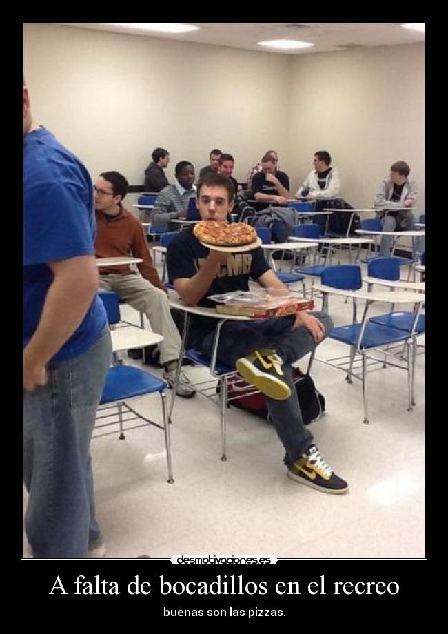 A falta de bocadillos en el recreo -