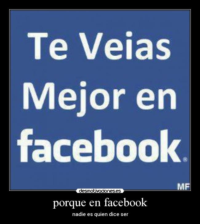 porque en facebook -