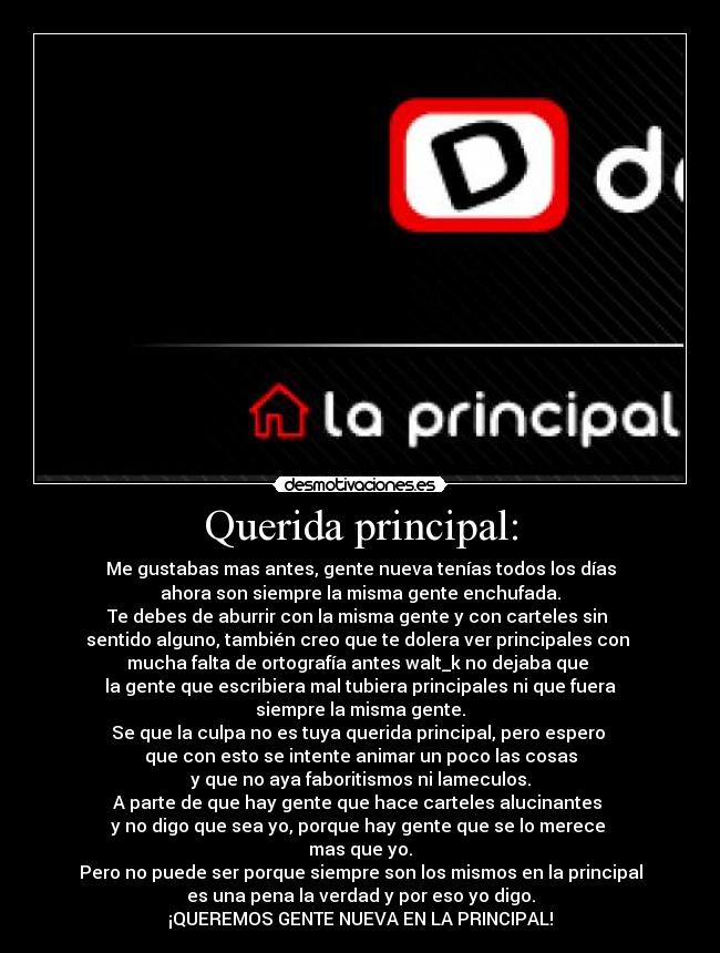 Querida principal: -