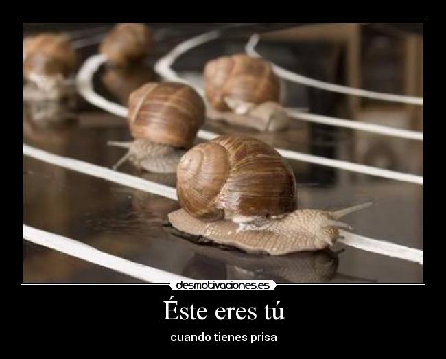 Éste eres tú - cuando tienes prisa