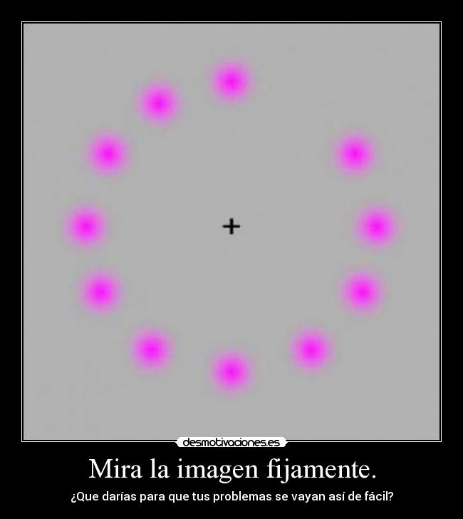 Mira la imagen fijamente. - ¿Que darías para que tus problemas se vayan así de fácil?