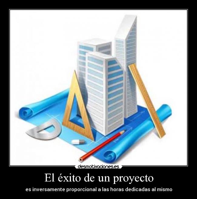 El éxito de un proyecto - es inversamente proporcional a las horas dedicadas al mismo