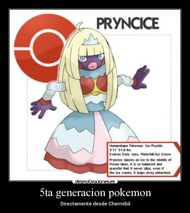 5ta generacion pokemon - Directamente desde Chernóbil