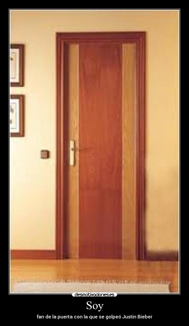 Soy - fan de la puerta con la que se golpeó Justin Bieber