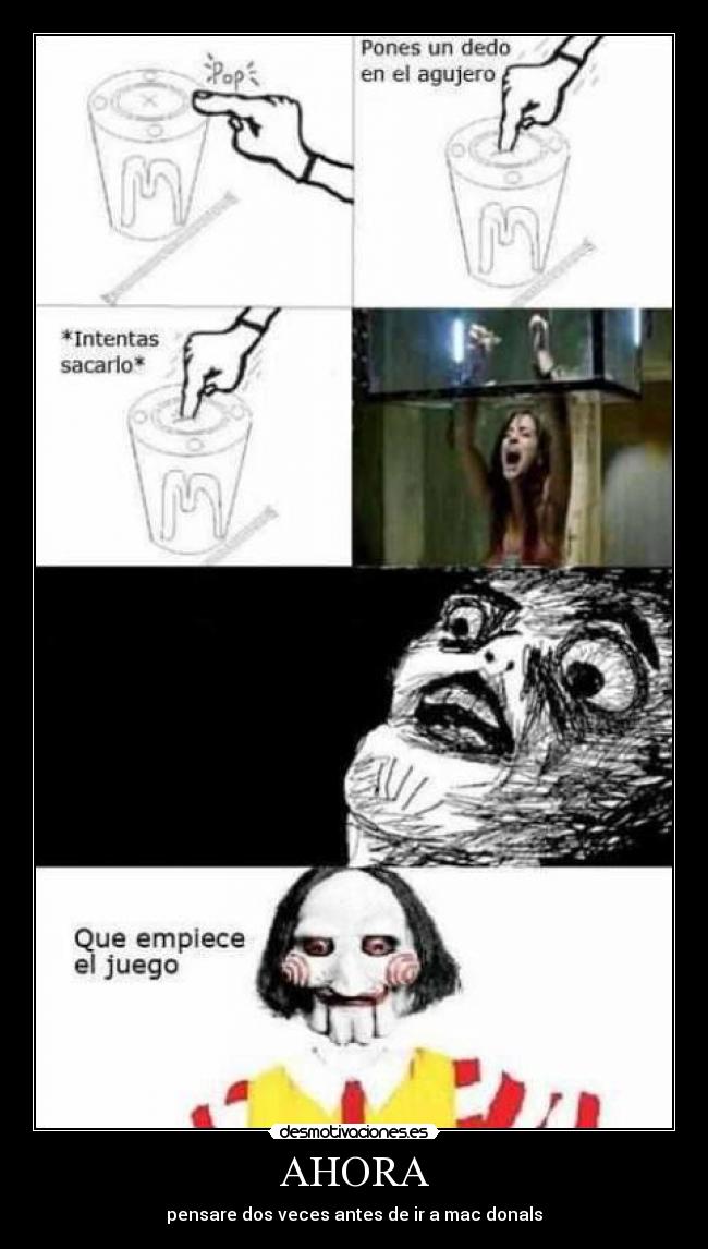 AHORA - pensare dos veces antes de ir a mac donals