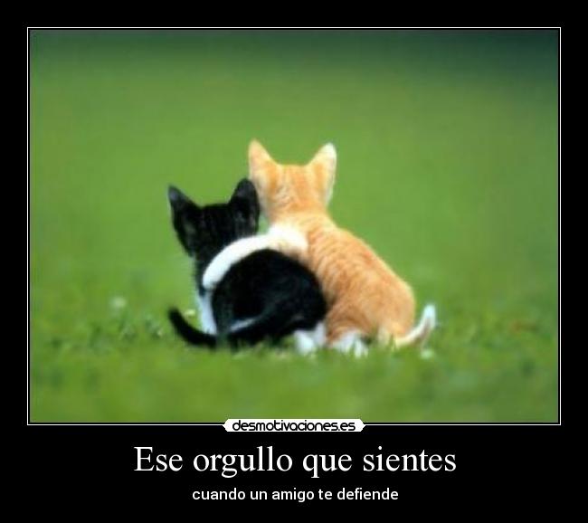 Ese orgullo que sientes - cuando un amigo te defiende