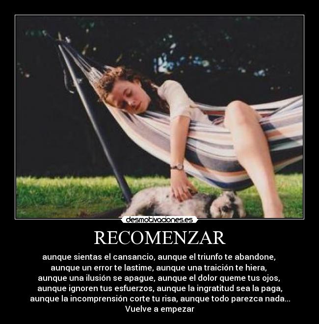 carteles recomenzar desmotivaciones