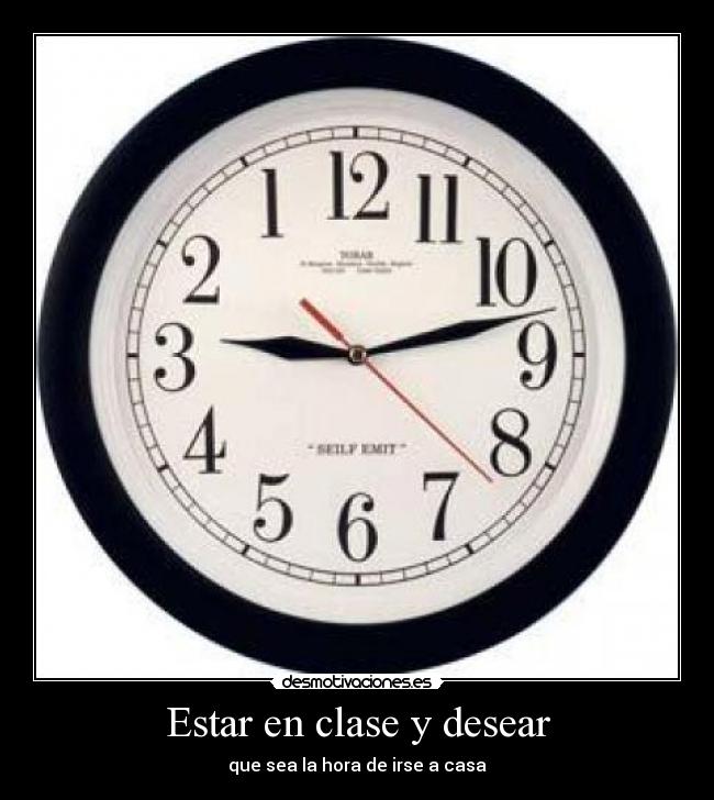 Estar en clase y desear -