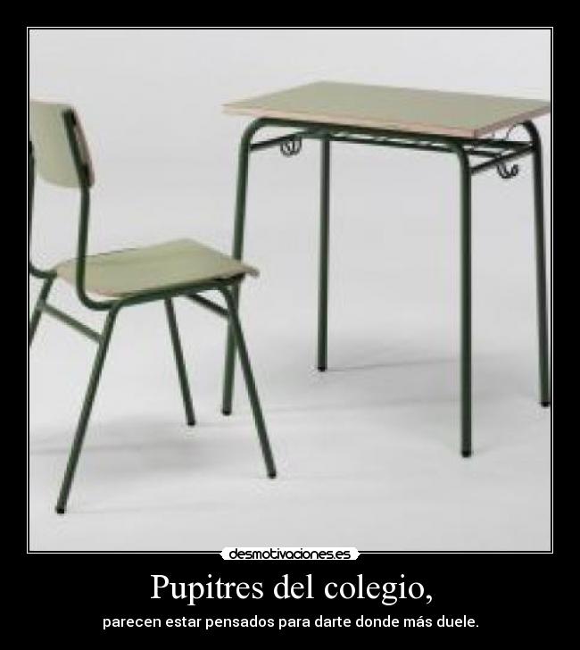 Pupitres del colegio, - 