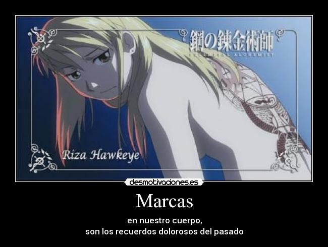 carteles riza hawkeye full metal archemist desmotivaciones