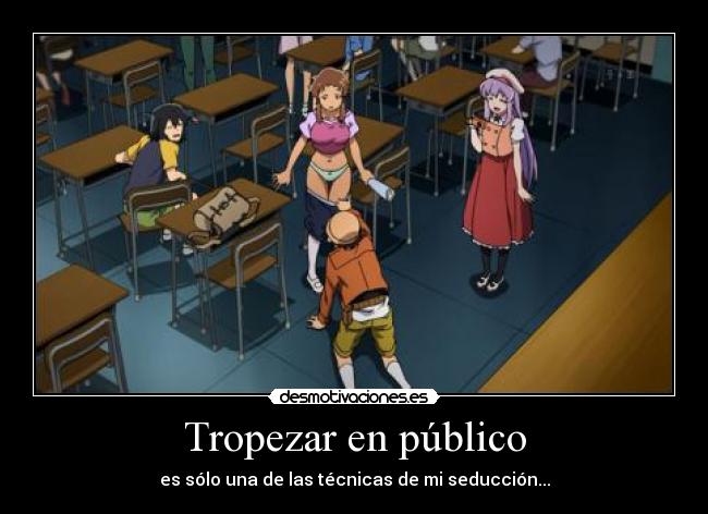 Tropezar en público -