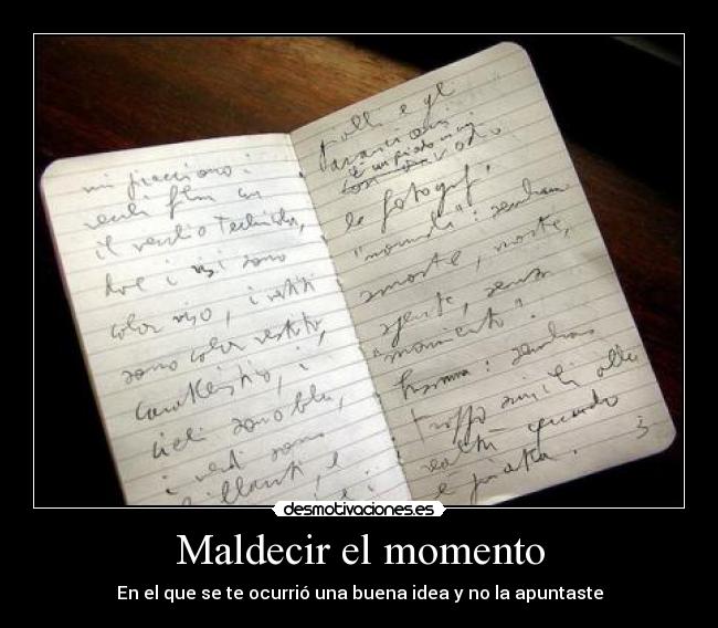 Maldecir el momento - 