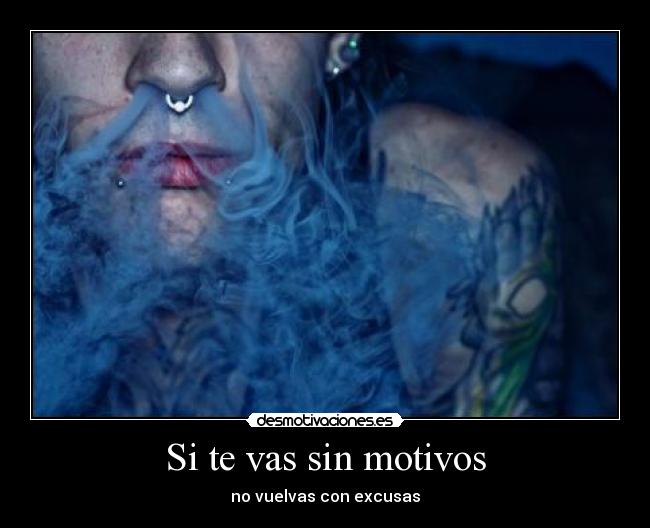 Si te vas sin motivos - no vuelvas con excusas