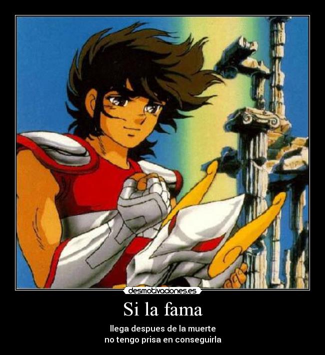 carteles caballeros del zodiaco saint seiya desmotivaciones