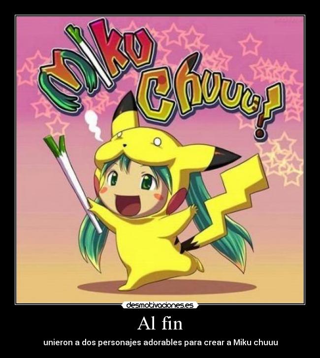 Al fin - unieron a dos personajes adorables para crear a Miku chuuu
