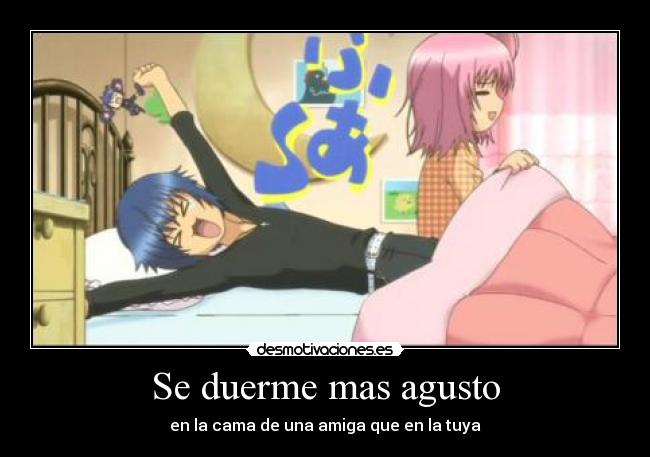 carteles ikuto yoru amu shugo chara dormir cama desmotivaciones
