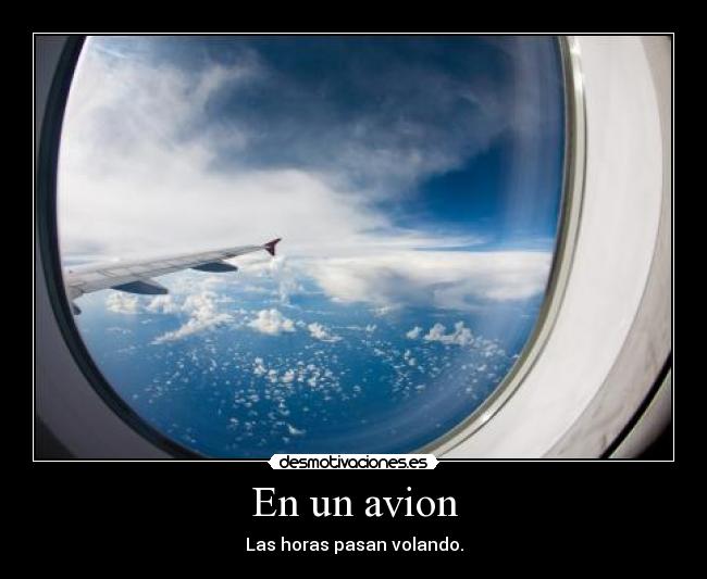 En un avion -