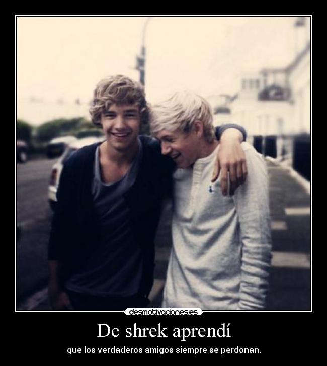 De shrek aprendí - que los verdaderos amigos siempre se perdonan.