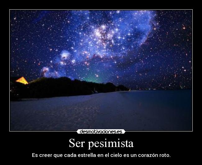 Ser pesimista - 