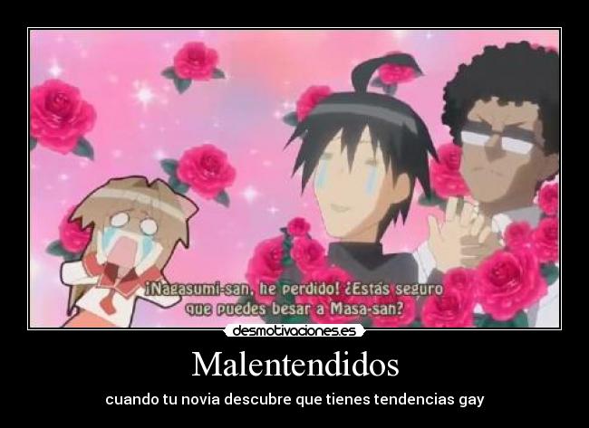 carteles seto hanayome san chan nagasumi mal entendidos echos reales tendencias homosexuales desmotivaciones