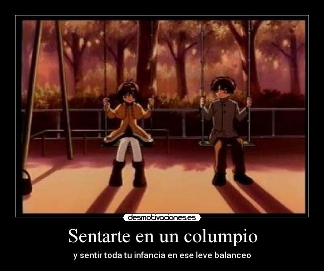 Sentarte en un columpio - y sentir toda tu infancia en ese leve balanceo