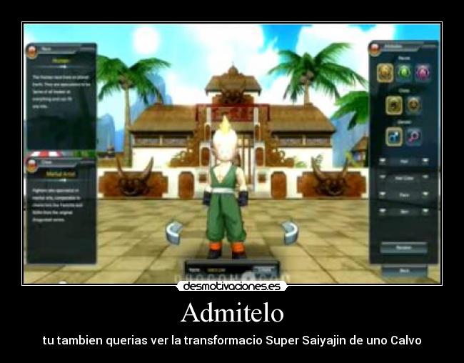 carteles calvo super saiyajin dragon ball online goku vegeta nappa raditz gohan desmotivaciones