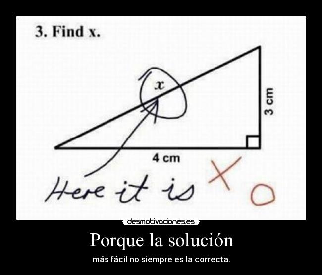Porque la solución - 