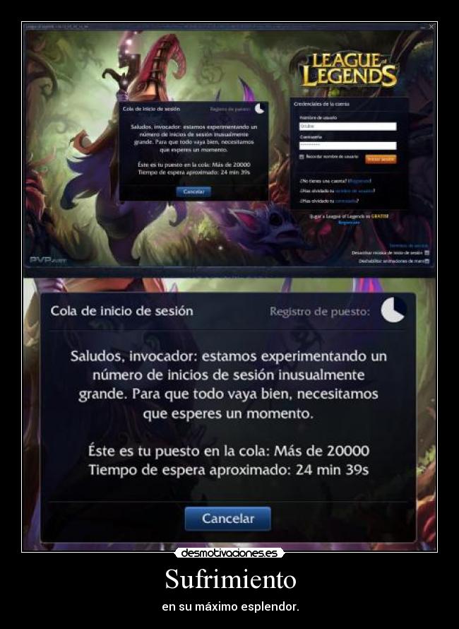 Sufrimiento - en su máximo esplendor.