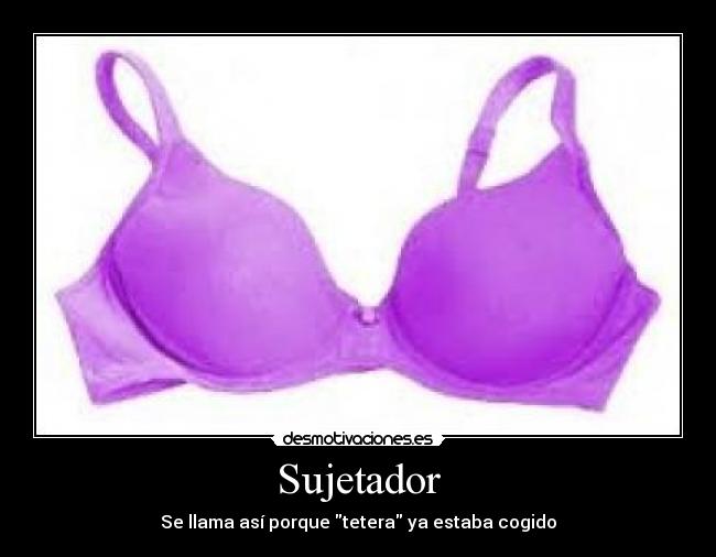 Sujetador - Se llama así porque tetera ya estaba cogido
