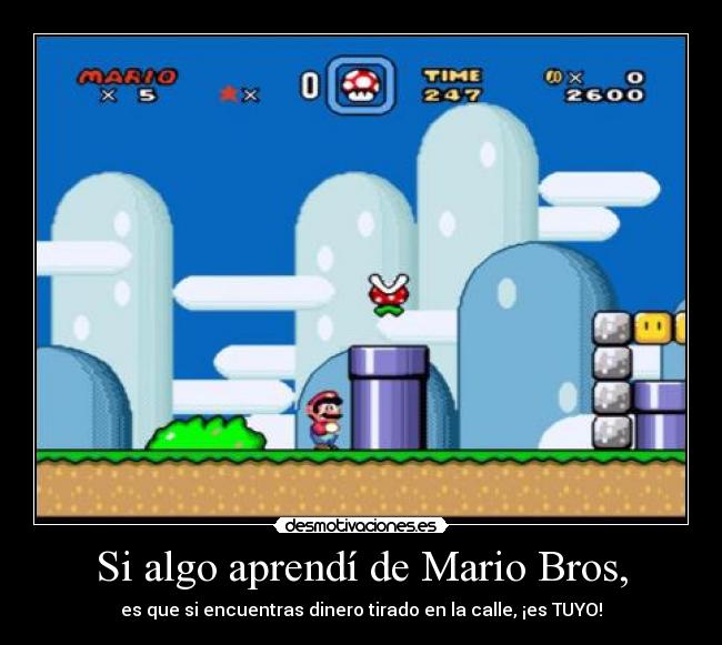 carteles mario bros desmotivaciones
