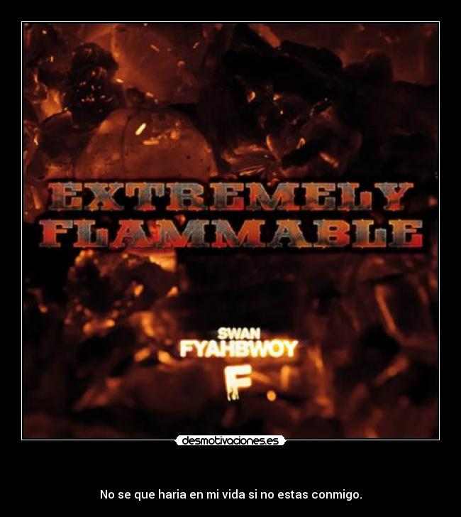 - No se que haria en mi vida si no estas conmigo.