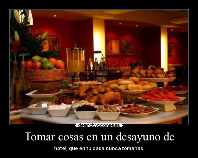 Tomar cosas en un desayuno de - 