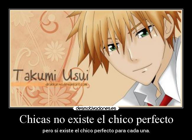 carteles amor anime chicas chico perfecto desmotivaciones