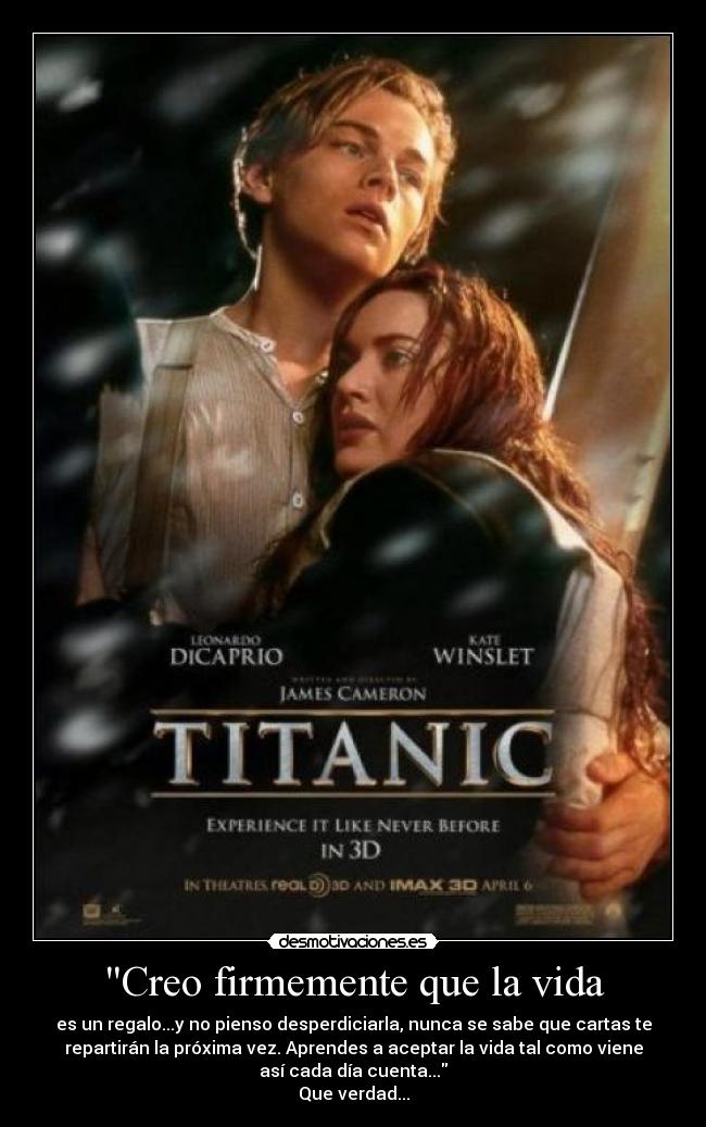 carteles vida titanic emocione con ella desmotivaciones